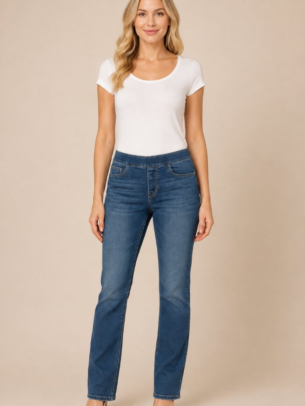 Croft & Barrow Relaxed Mid Rise Medium Wash Blue Girlfriend Jeans Size 6 NEW